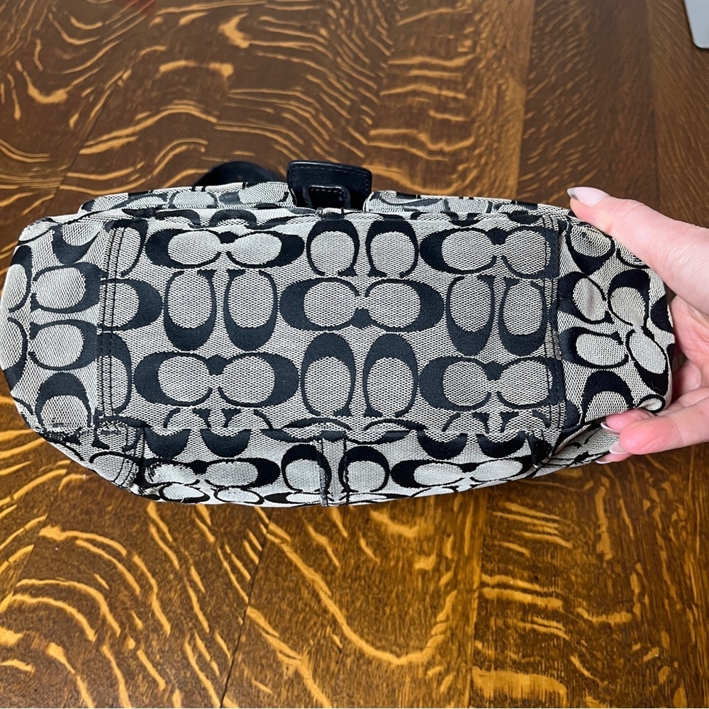 Coach Bleeker Black and Gray Signature C Hobo Bag - Picture 3 of 11